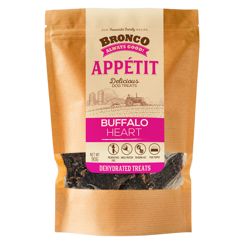 Bronco Appétit Treats Buffalo Heart 90g