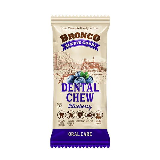 Free Bronco Dental Chew Blueberry 18g