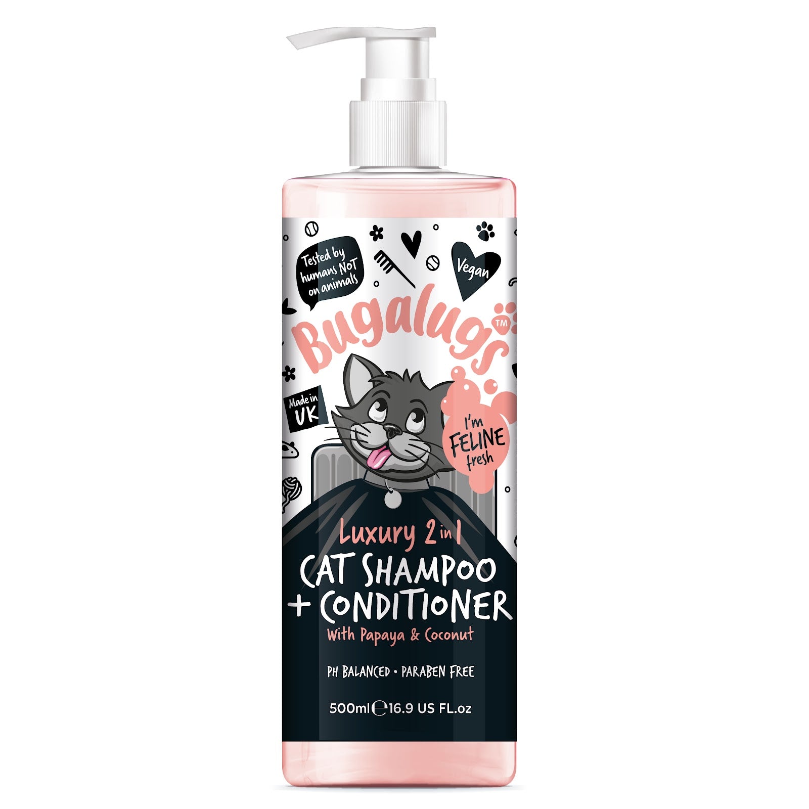 Bugalugs 2 In 1 Cat Shampoo 500ml