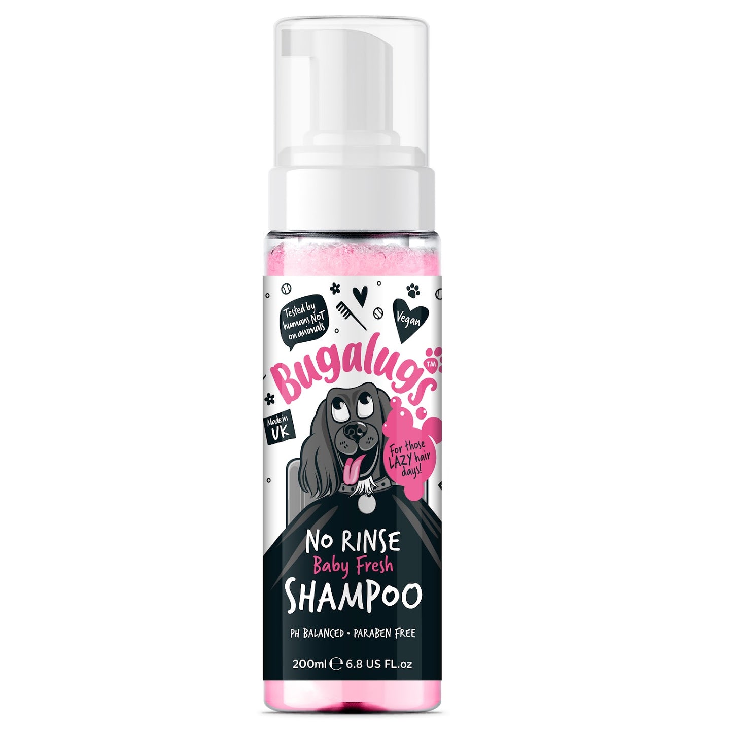 Bugalugs Babyfresh No Rinse Dog Shampoo 200ml
