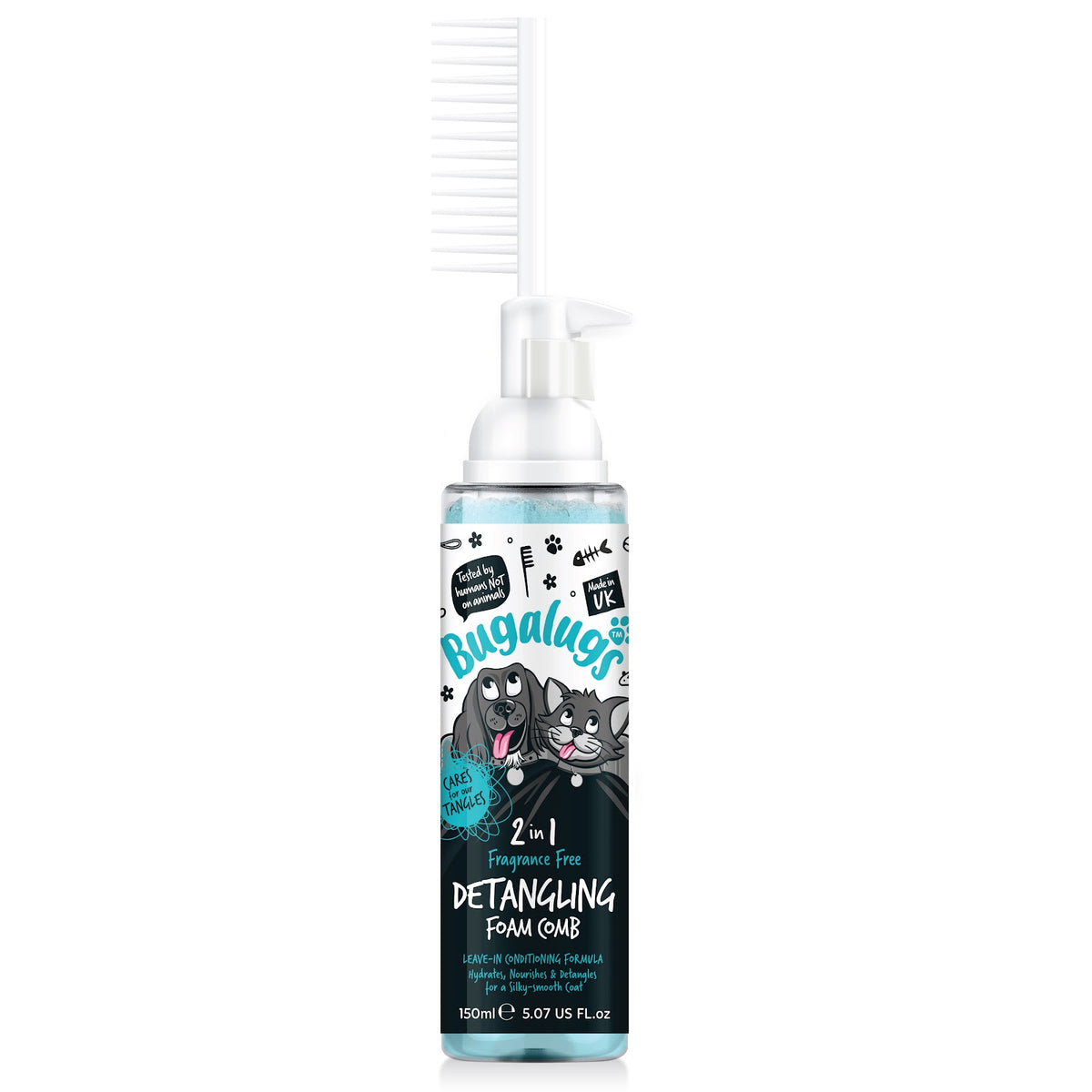Bugalugs Detangling Comb Fragrance Free 150ml
