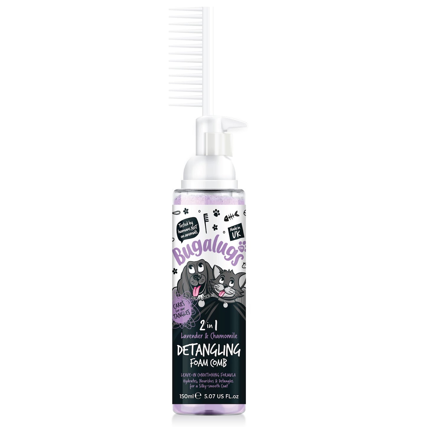 Bugalugs Detangling Comb Lavendar & Chamomile 150ml