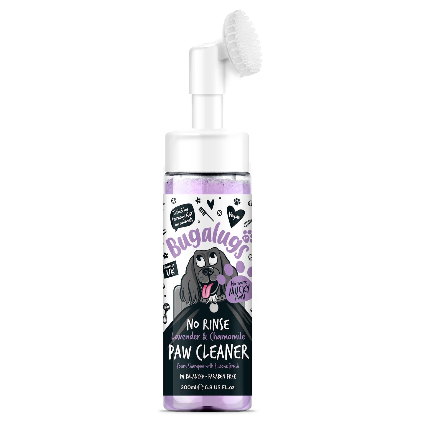 Bugalugs Lavender & Chamomile No Rinse Paw Cleaner 200ml