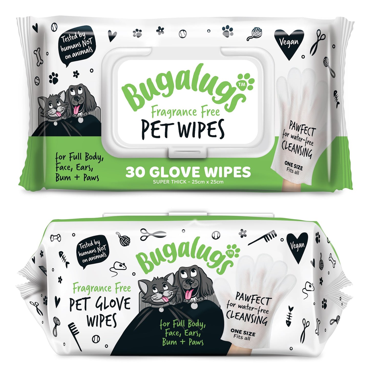Bugalugs Pet Glove Wipes (30)