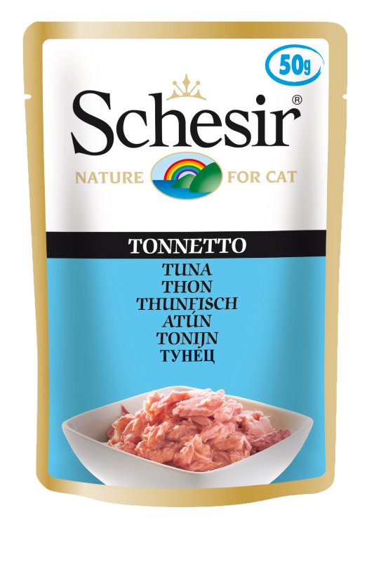 Schesir Tuna Adult Pouch 50g x 12