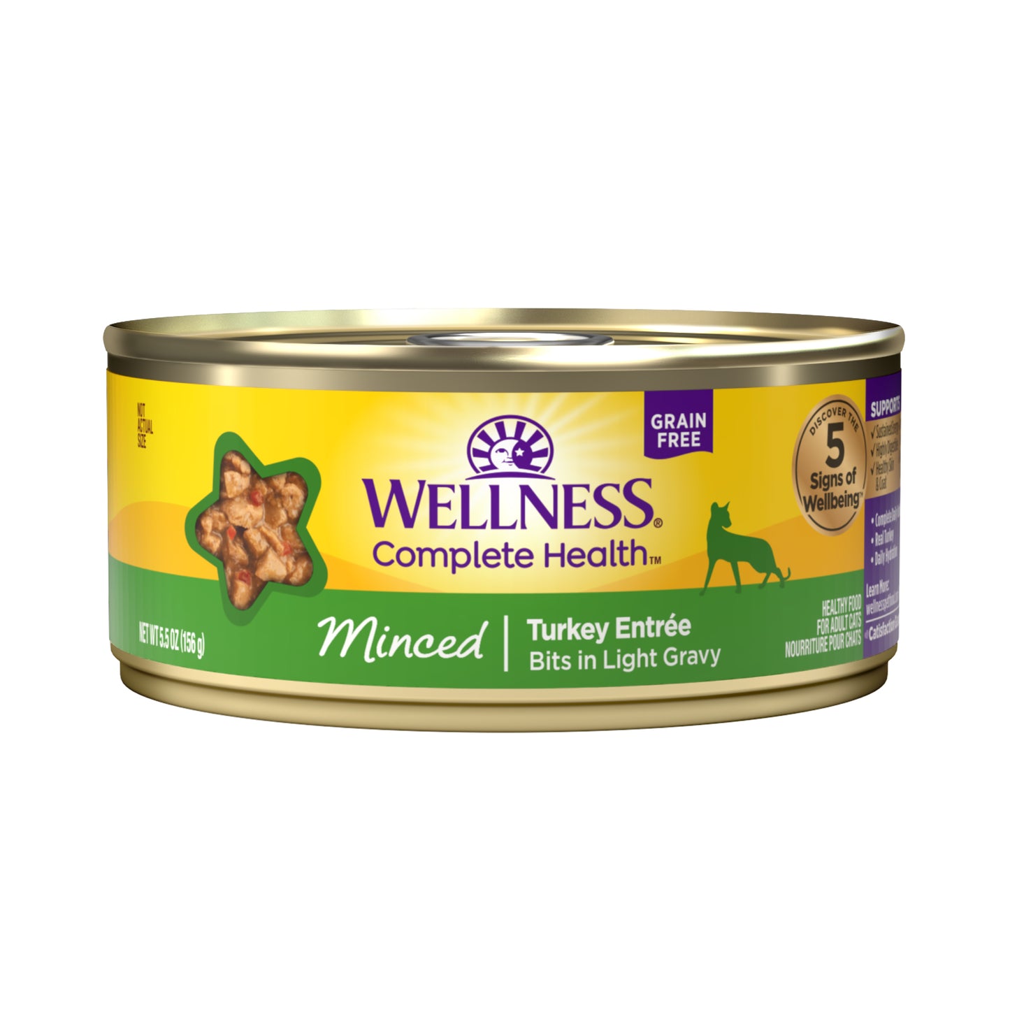 Wellness Complete Health Minced Turkey Entree Canned Wet Cat Food 5.5oz