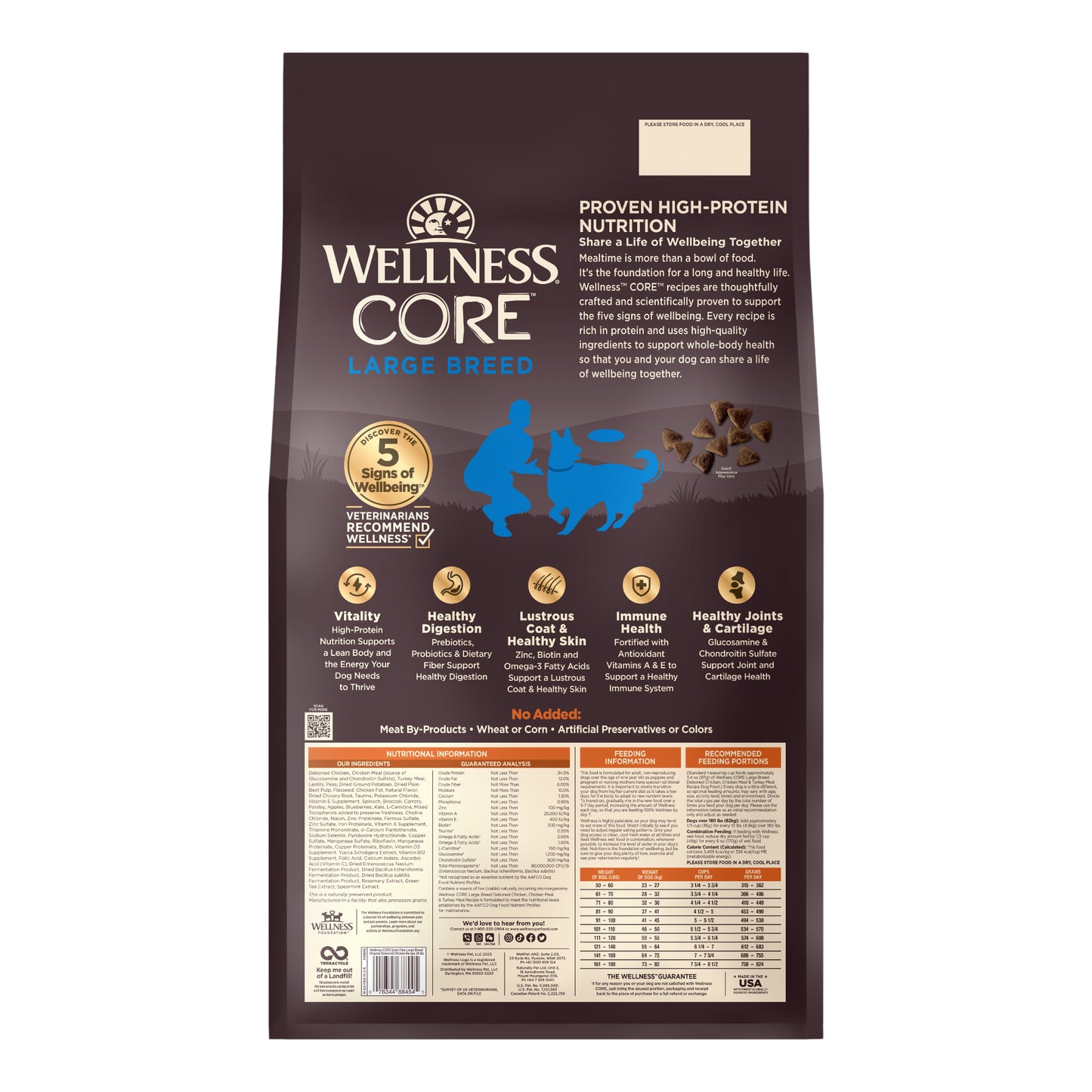 Wellness CORE Large Breed Dry Dog Food 24LB