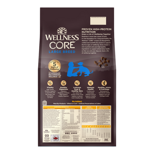 Wellness CORE Grain-Free Large Breed Puppy Dry Dog Food 24LB