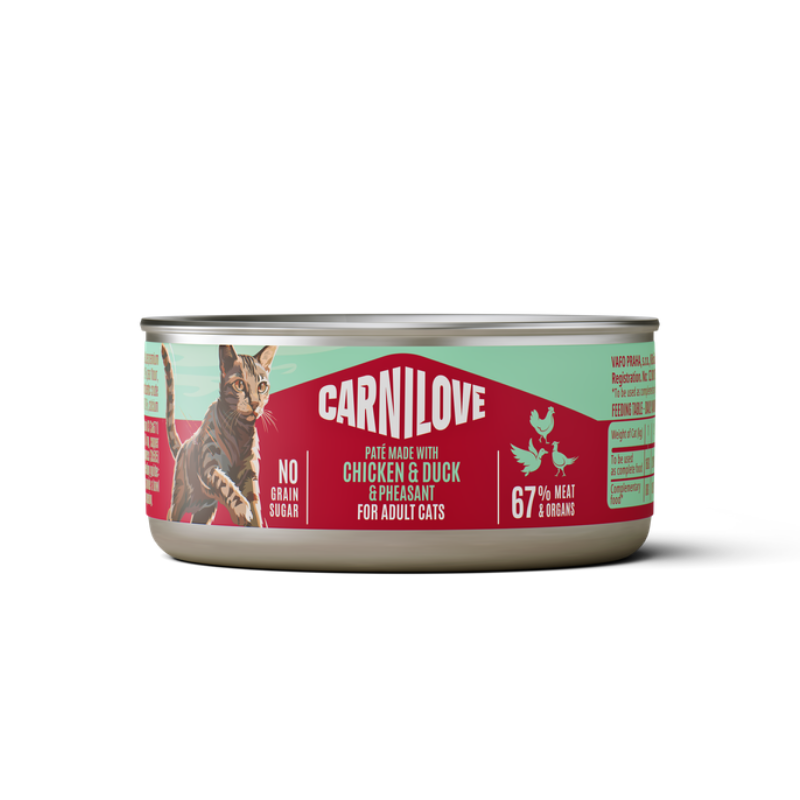 Carnilove Cat Can Paté Made With Chicken, Duck & Pheasant 100g