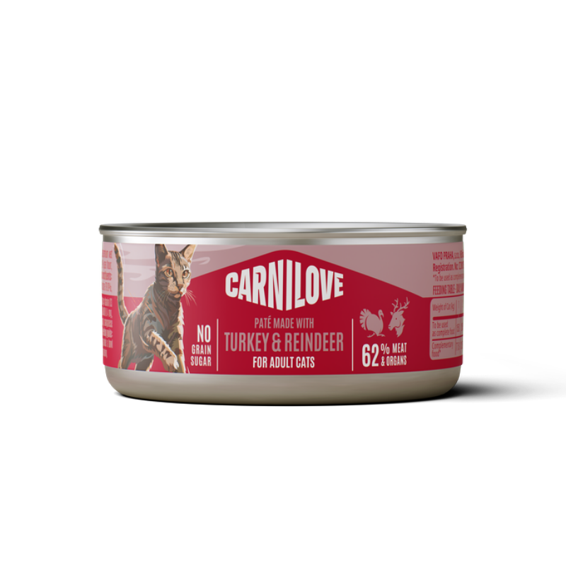 Carnilove Cat Can Paté Made With Turkey & Reindeer 100g