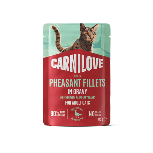 Carnilove Cat Pouch Gravy Rich In Pheasant Enriched With Raspberry Leaves 85g