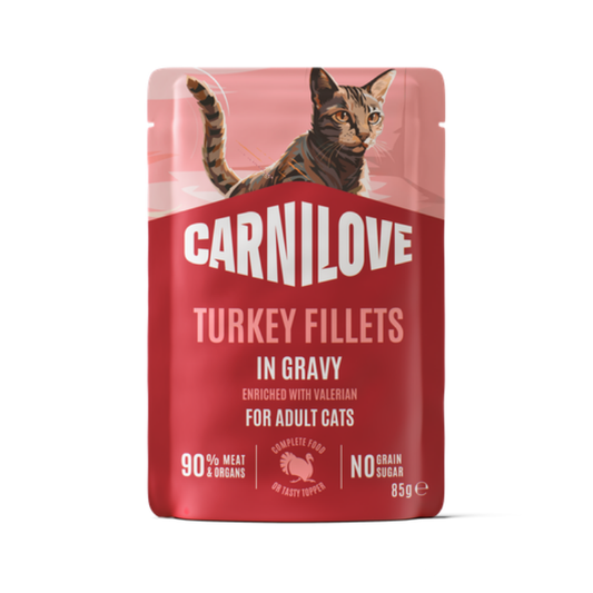 Carnilove Cat Pouch Gravy Rich In Turkey Enriched With Valerian 85g
