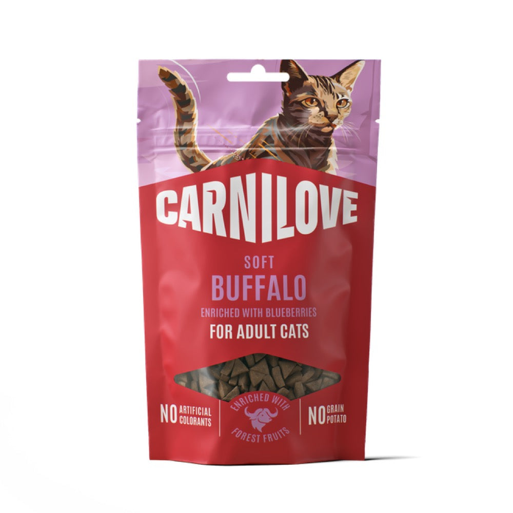 Carnilove Cat Soft Snack Buffallo Enriched With Blueberries 50g