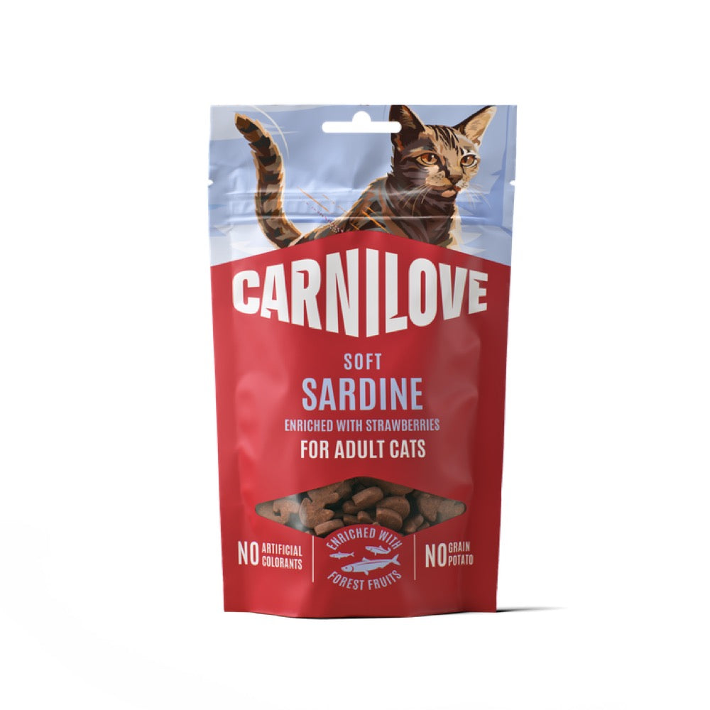 Carnilove Cat Soft Snack Sardine Enriched With Strawberry 50g
