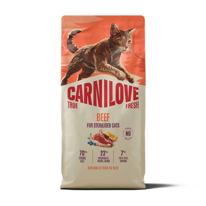 Carnilove True Fresh Cat Dry Beef For Sterilised Adult All Breeds