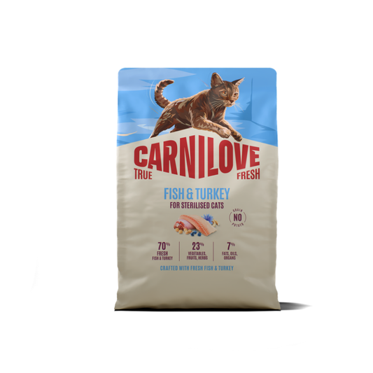 Carnilove True Fresh Cat Dry Fish&turkey For Sterilised Adult All Breeds