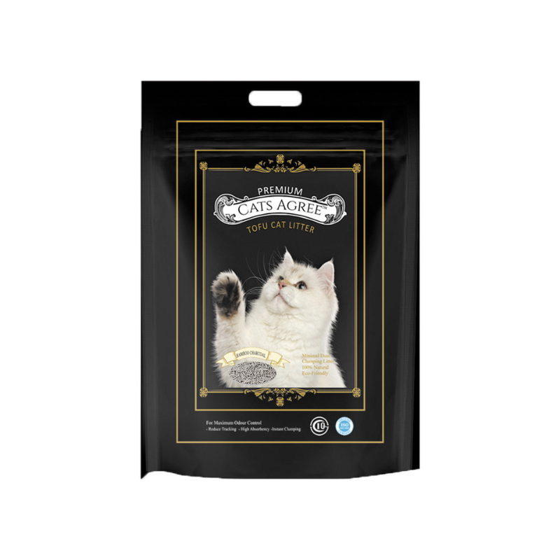 Cats Agree Premium Tofu Cat Litter Bamboo Charcoal - 2.8kg