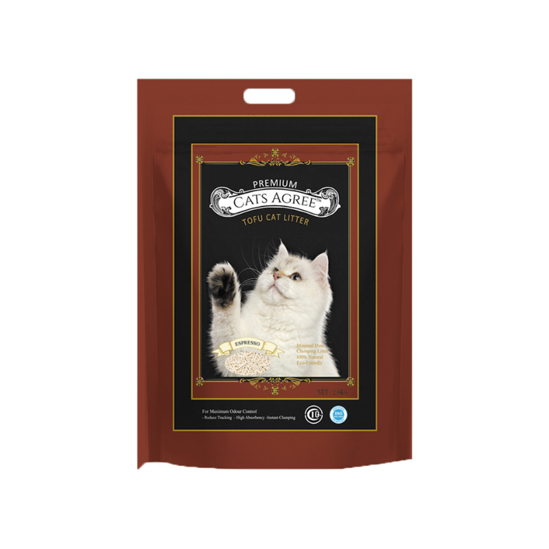 Cats Agree Premium Tofu Cat Litter Espresso - 2.8kg
