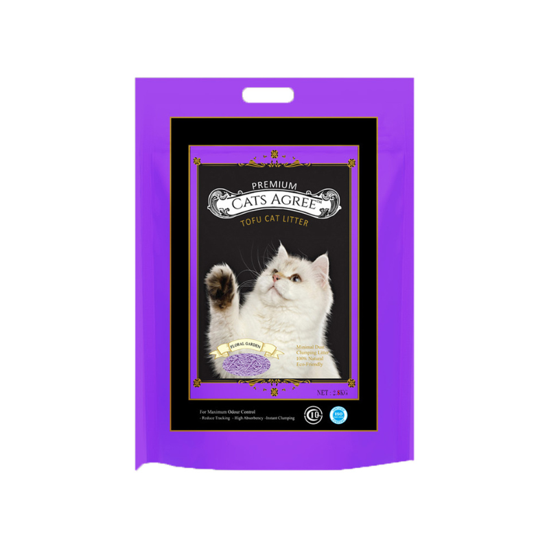 Cats Agree Premium Tofu Cat Litter Floral Garden - 2.8kg