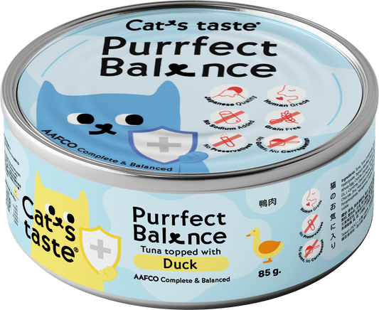 Cat's Taste Purrfect Balance Tuna Topped With Duck In Gravy Can Food