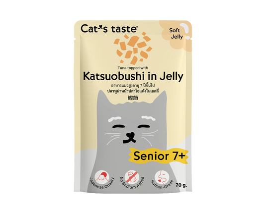 Cat's Taste Senior 7+ Tuna Topped With Katsuobushi In Jelly (Pouch)