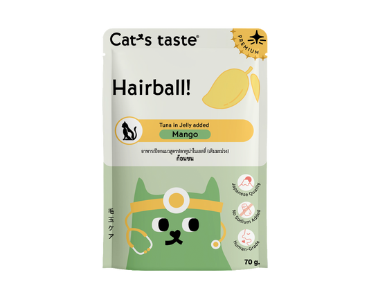 Cat's Taste Tuna In Jelly Added Mango For Hairball Management (Pouch)