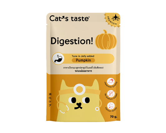 Cat's Taste Tuna In Jelly Added Pumpkin For Digestive Health (Pouch)