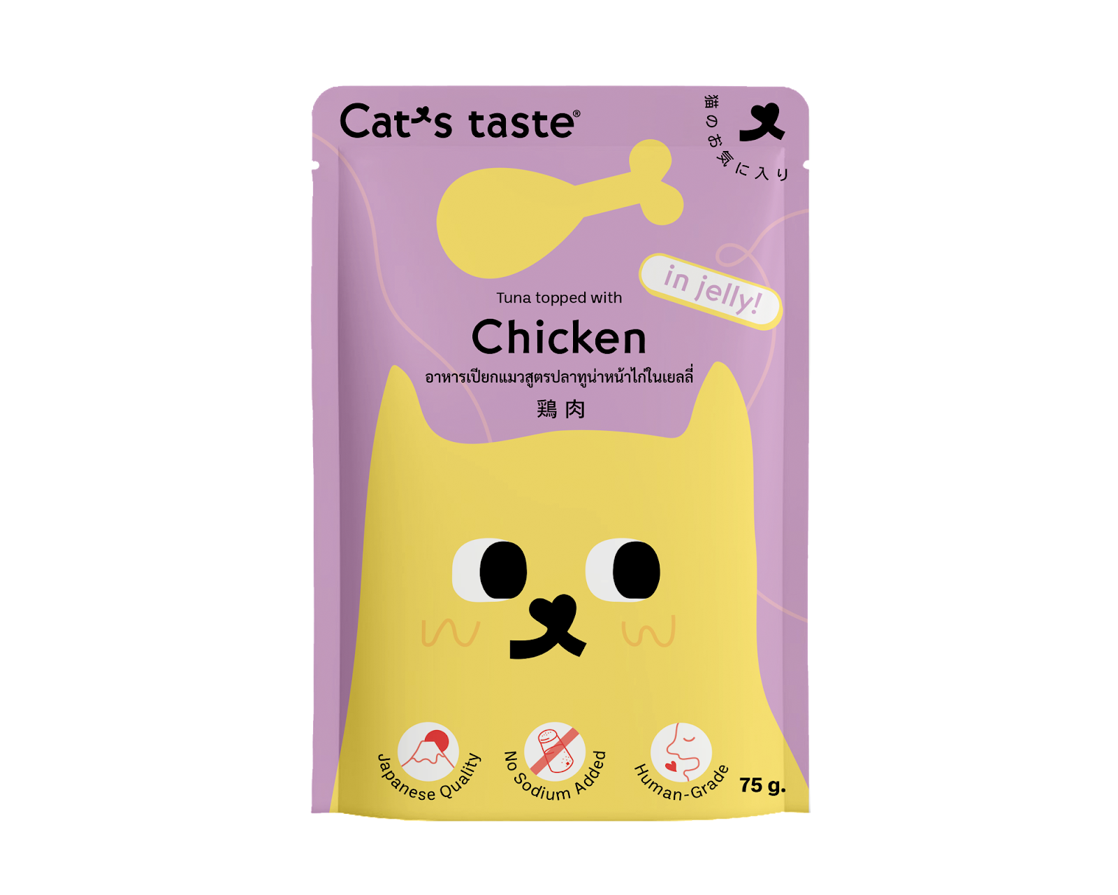 Cat's Taste Tuna Topped With Chicken In Jelly (Pouch) 75g