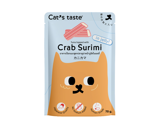 Cat's Taste Tuna Topped With Crab Surimi In Jelly (Pouch) 70g