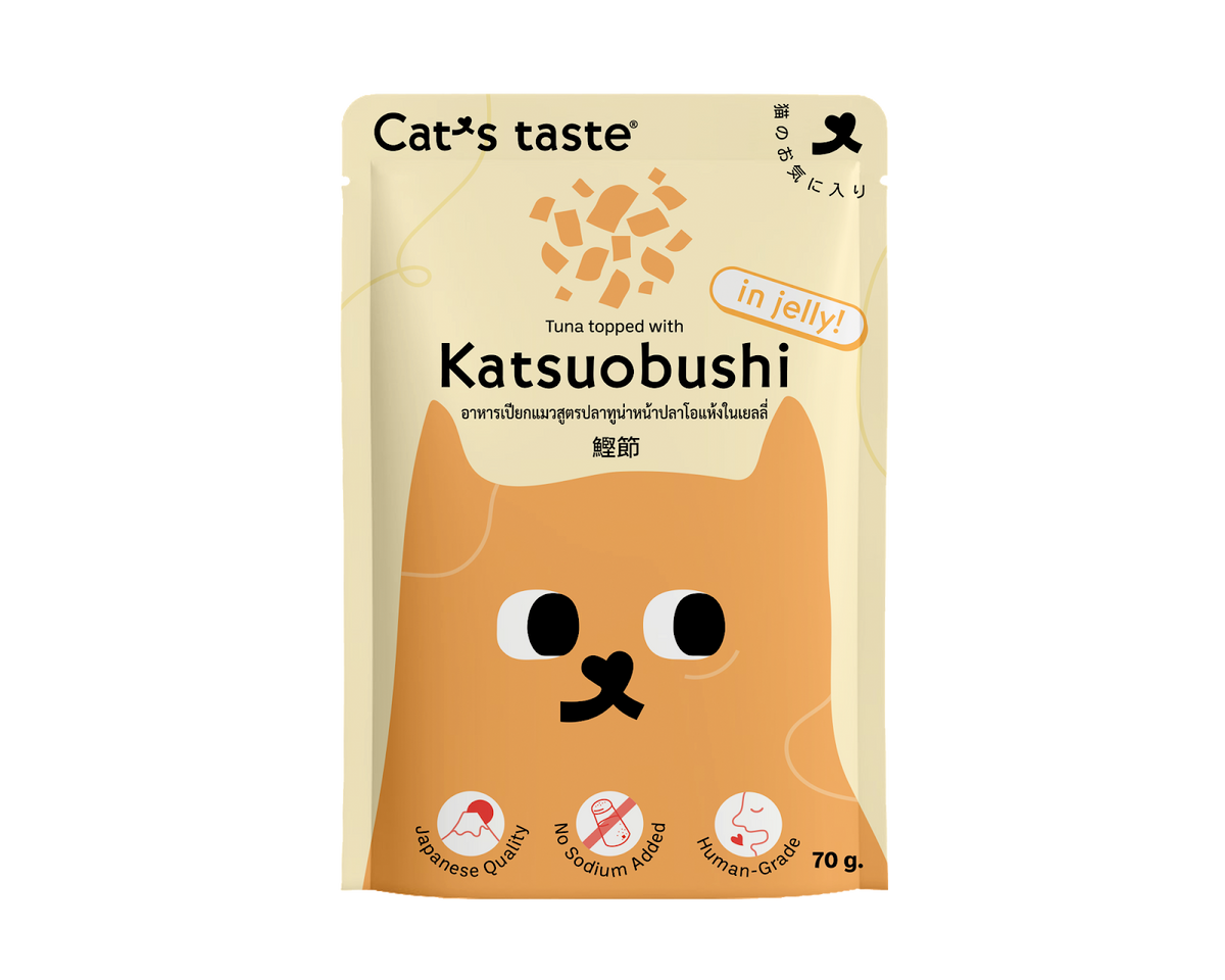 Cat's Taste Tuna Topped With Katsuobushi In Jelly (Pouch) 70g
