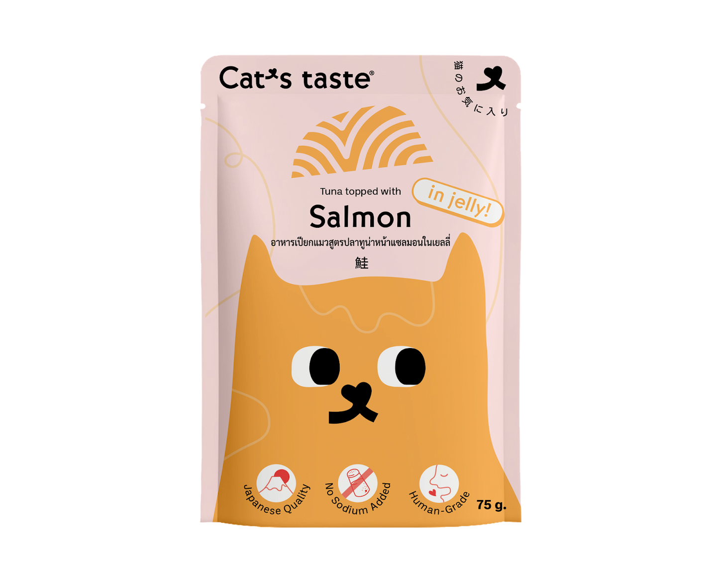 Cat's Taste Tuna Topped With Salmon In Jelly (Pouch) 75g