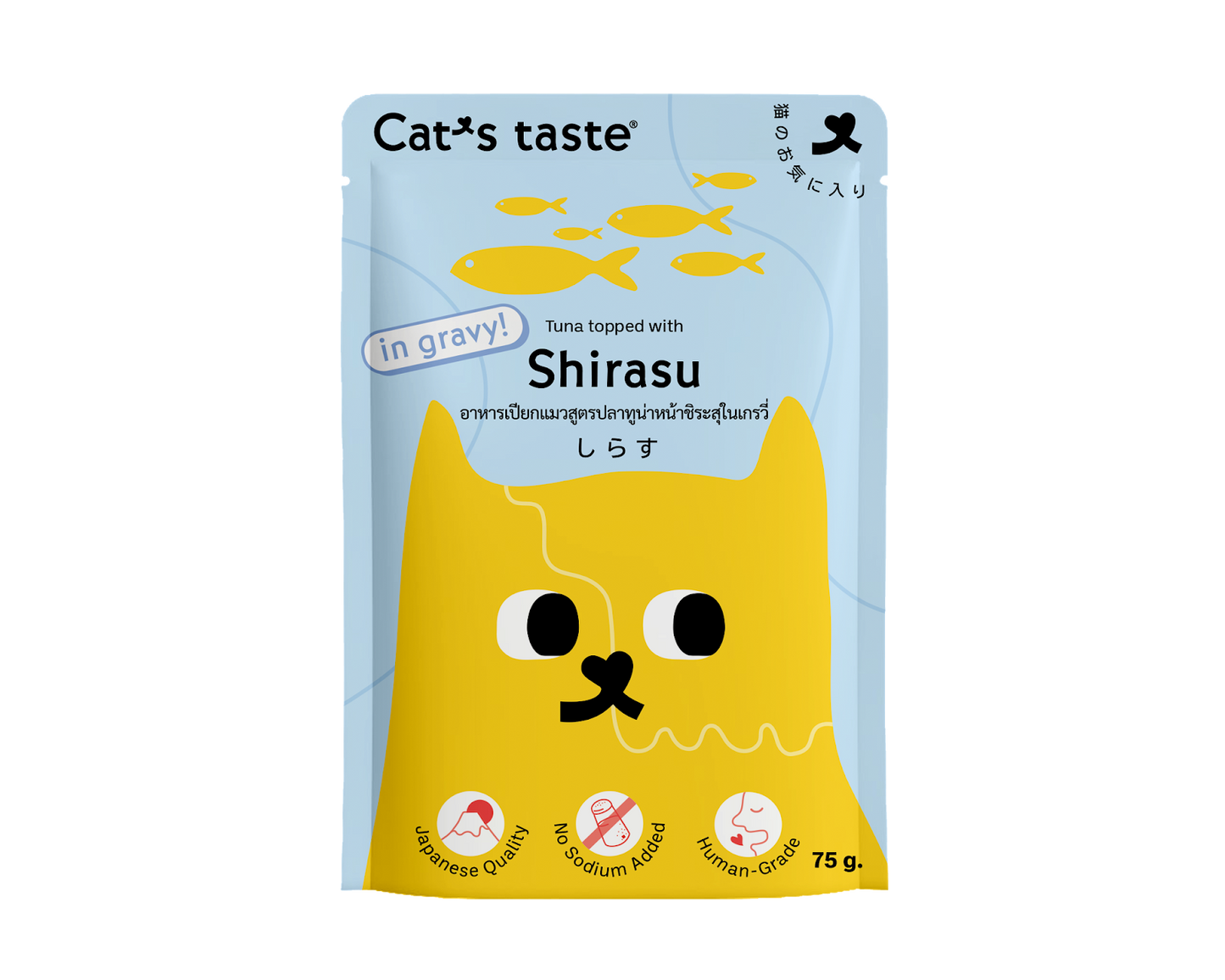 Cat's Taste Tuna Topped With Shirasu In Gravy (Pouch) 75g