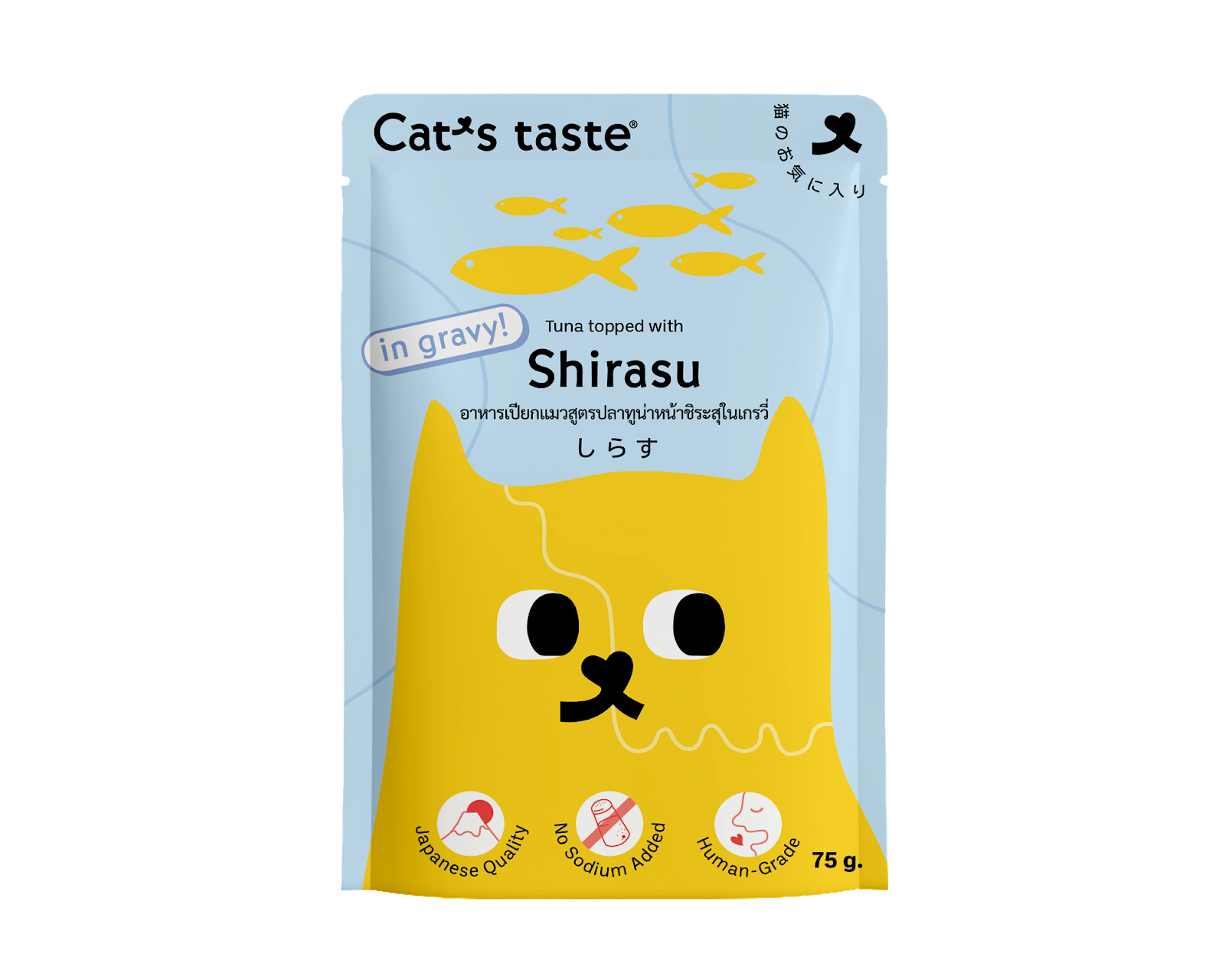 Cat's Taste Tuna Topped With Shirasu In Gravy (Pouch) 75g