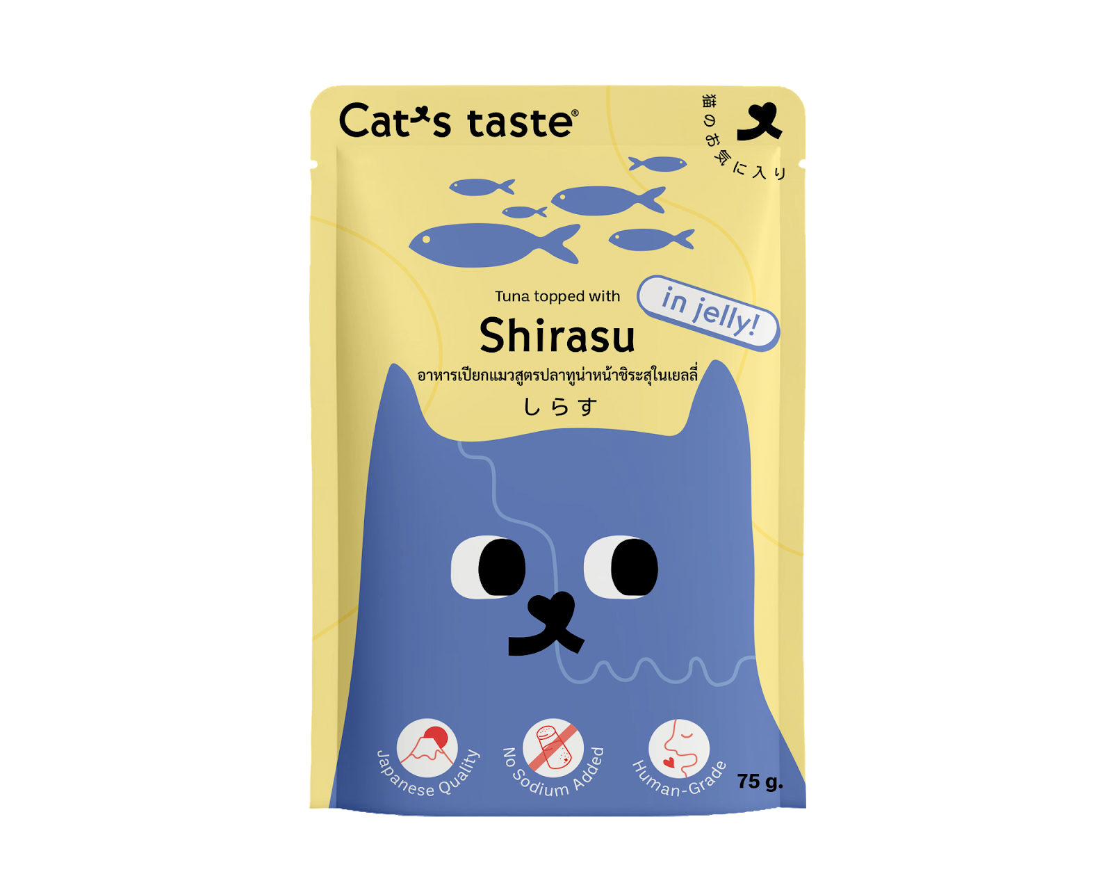 Cat's Taste Tuna Topped With Shirasu In Jelly (Pouch) 75g