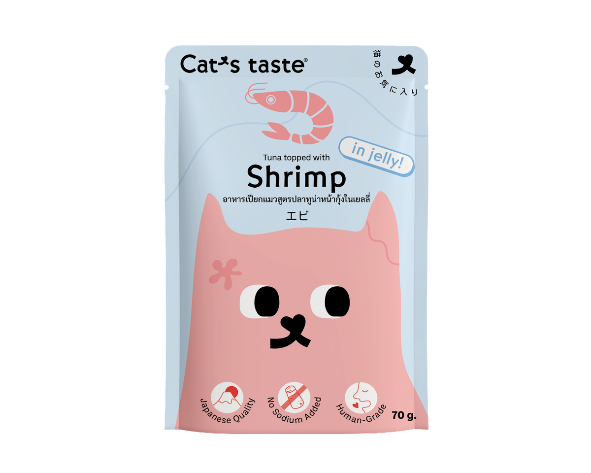 Cat's Taste Tuna Topped With Shrimp In Jelly (Pouch) 70g