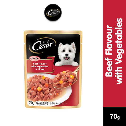 Cesar Beef Flavour with Vegetables in Gravy 70g