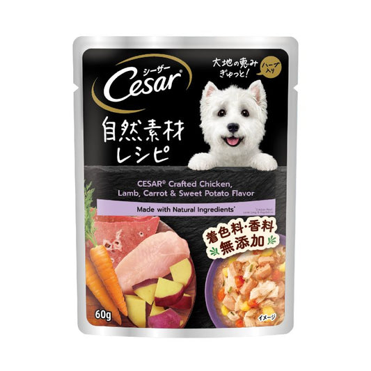 Cesar Crafted Chicken, Lamb, Carrot & Sweet Potato 60g