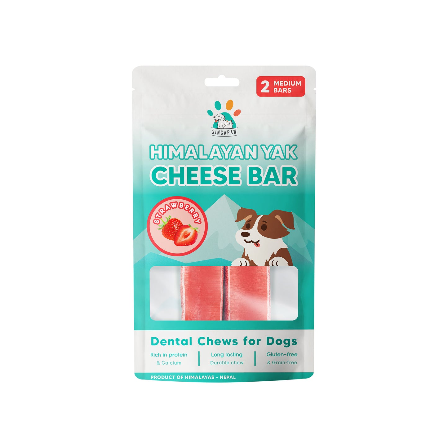 SingAPaw Himalayan Yak Cheese Bar (Strawberry)