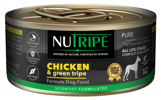 Nutripe Pure Chicken & Green Tripe Dog (Gum-Free)