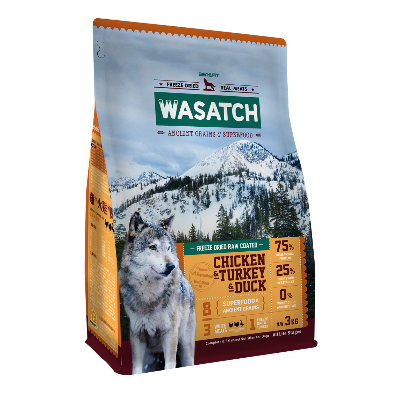 Wasatch Ancient Grain Dog - 3 White Meats (Chicken, Turkey and Duck)