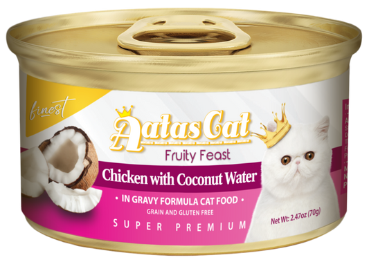 Aatas Cat Finest Fruity Feast Chix w Coco Water in Gravy 70g