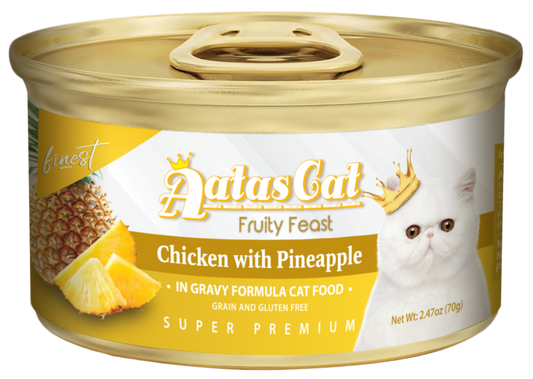 Aatas Cat Finest Fruity Feast Chix w Pineapple in Gravy 70g