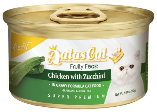 Aatas Cat Finest Fruity Feast Chix w Zucchini in Gravy 70