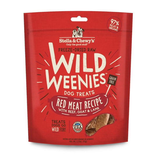 Stella & Chewy's Wild Weenies Red Meat Recipe Grain-Free Freeze-Dried Raw Dog Treats - 3.25 oz