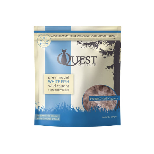 Quest Cat Food Freeze Dried White Fish Bite Size Nugget - 10 oz