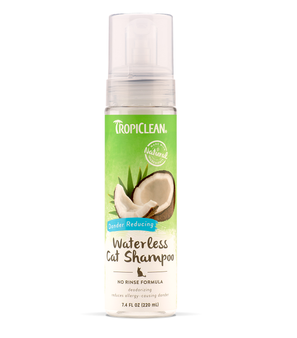 Tropiclean Dander Reducing Waterless Cat Shampoo 7.4oz