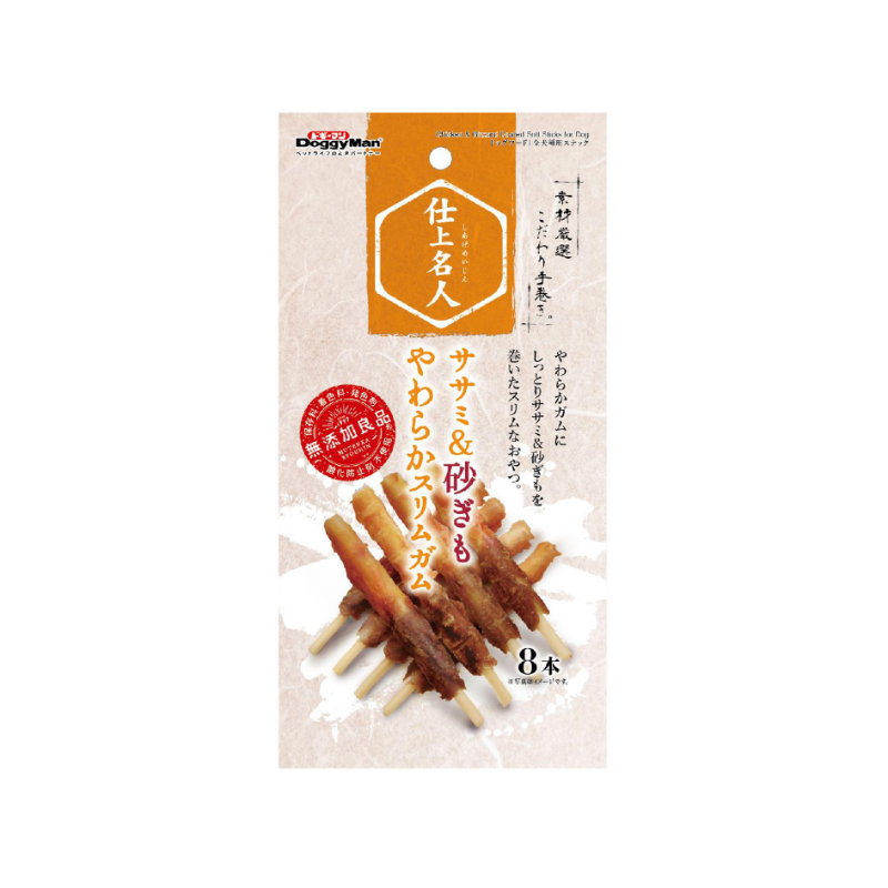 DoggyMan Non Add Chicken & Gizzard Coated Soft Sticks - 8pcs