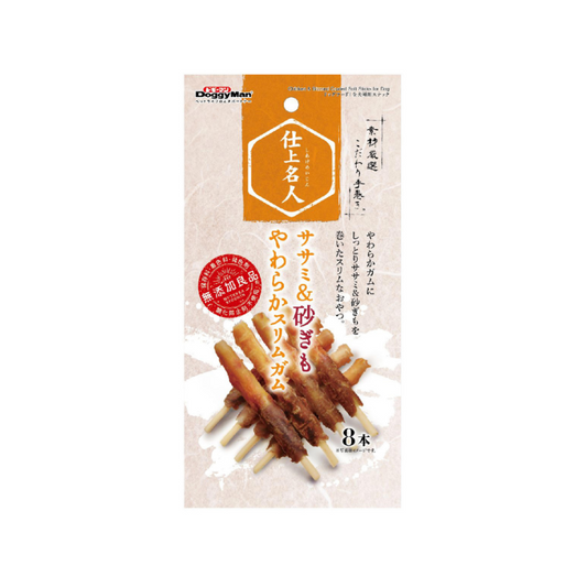 DoggyMan Non Add Chicken & Gizzard Coated Soft Sticks - 8pcs