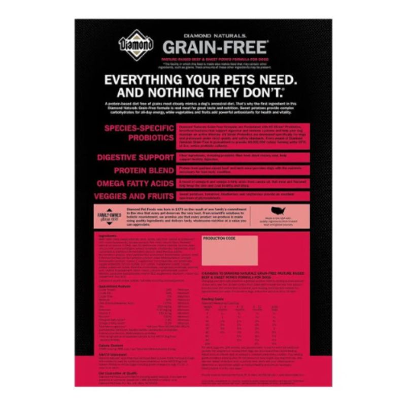 Diamond Naturals Grain-Free Beef & Sweet Potato [2 Sizes]