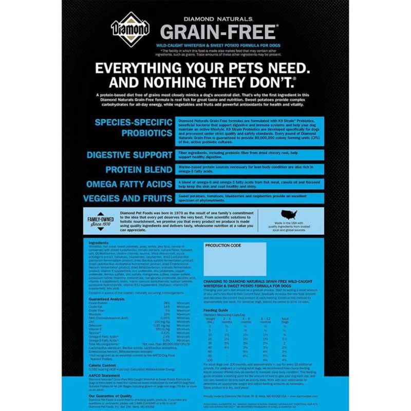 Diamond Naturals Grain-Free Whitefish & Sweet Potato [2 Sizes]